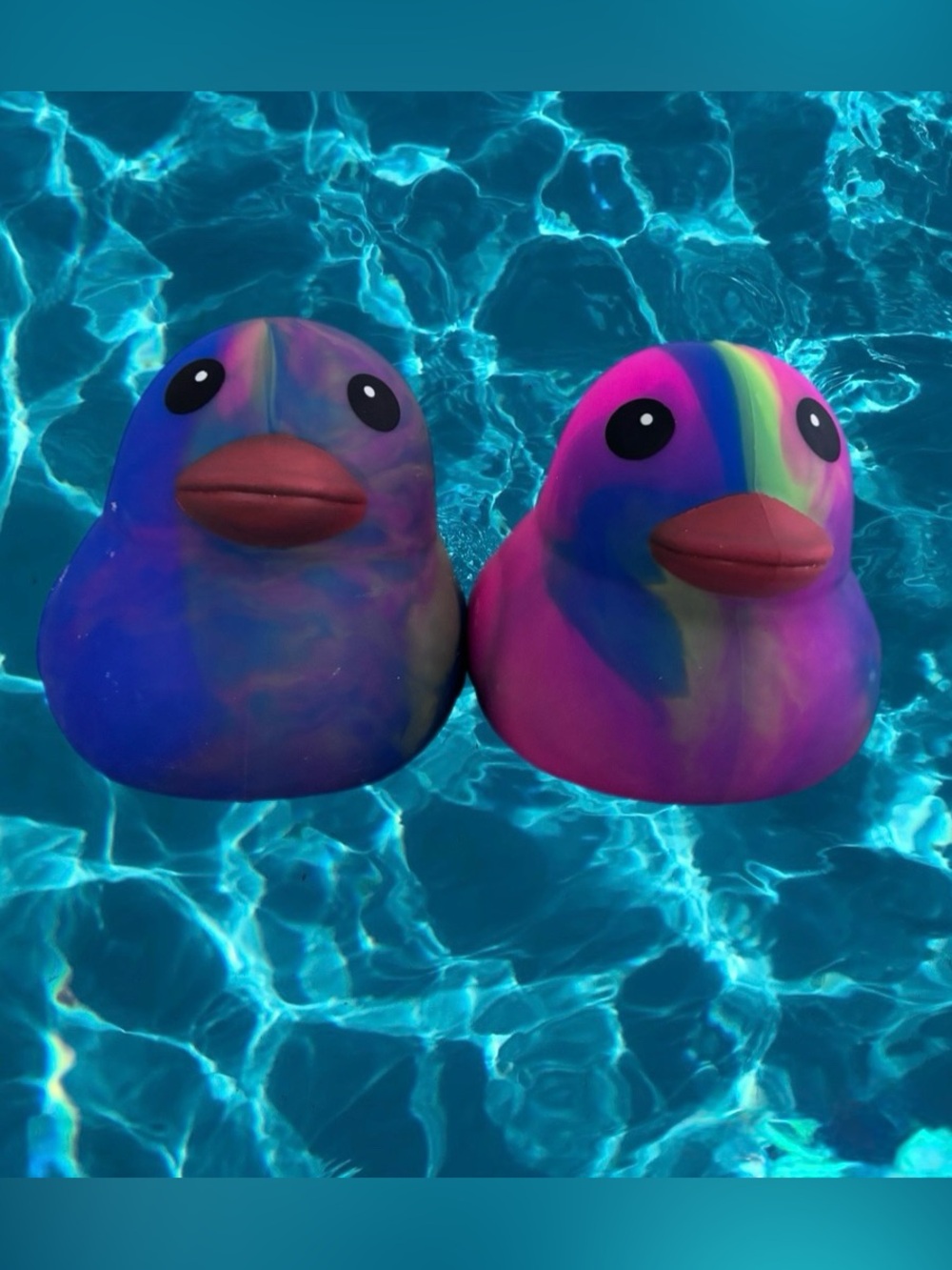 VIRAL Tie Dye Squeezy Ducks - Squishy Sensory Fidget Toy